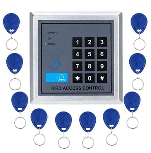 KKmoon Tür Sicherheit Tor Eintrag Zutrittskontrollsystem + 10 Schlüsselanhänger RFID Nähe Türeinstieg Access Control System