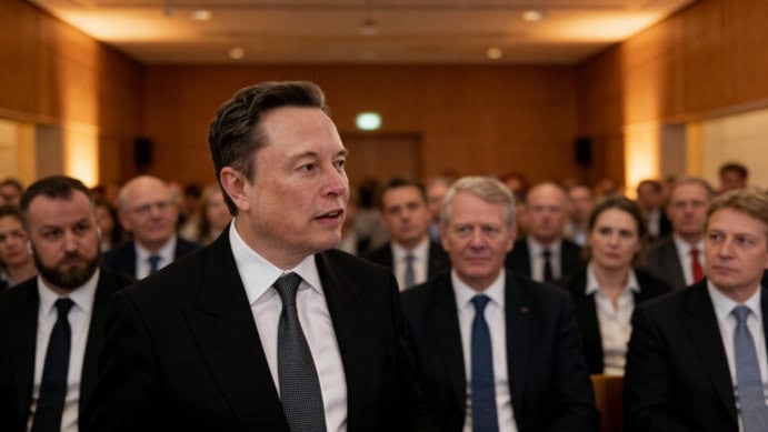Elon Musk beim Mittelstandstreffen